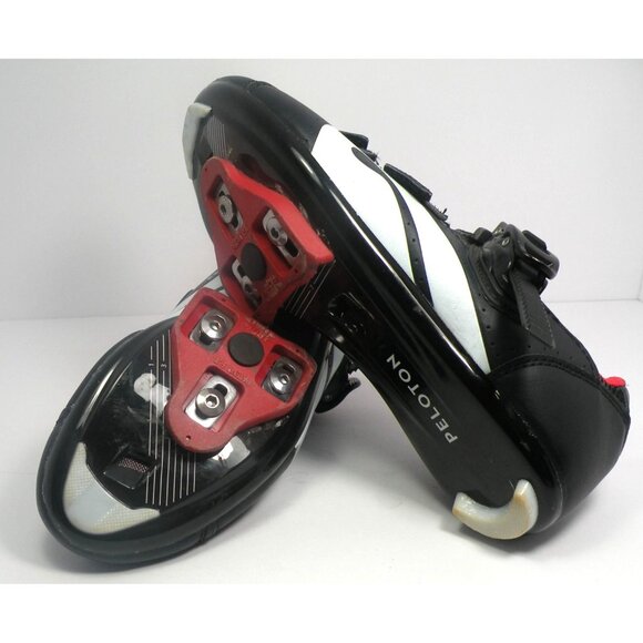 Peloton Cycling Shoes Size EU 40 US Men's 9 US Woman's 7 W/Cleat - Black/Red - Picture 10 of 11